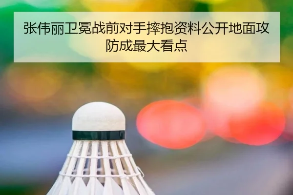 张伟丽卫冕战前对手摔抱资料公开地面攻防成最大看点